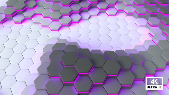 Abstract Hexagon Background Pink