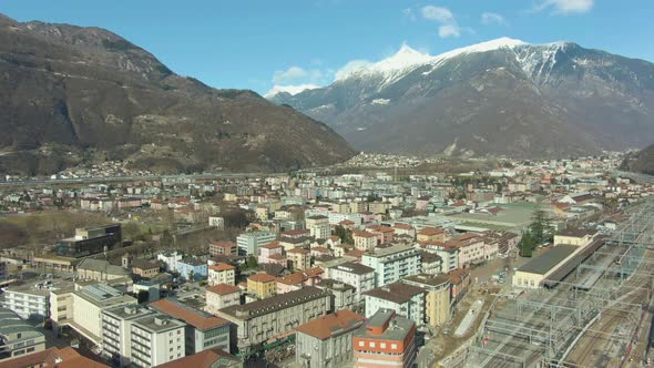 Bellinzona Cityscape, Ticino, Switzerland