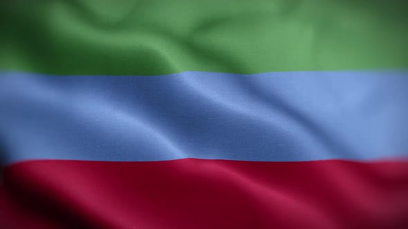 Dagestan Flag Textured Waving Front Background HD