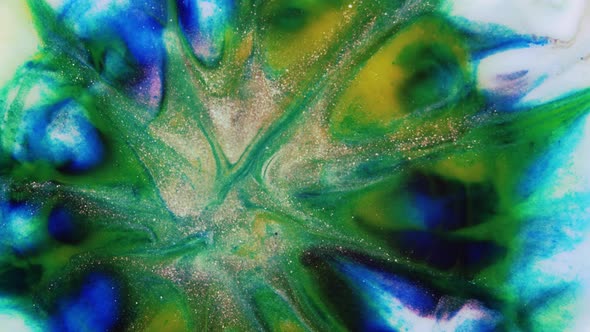 Colorful Abstract Texture of Liquid Marble Liquid Art