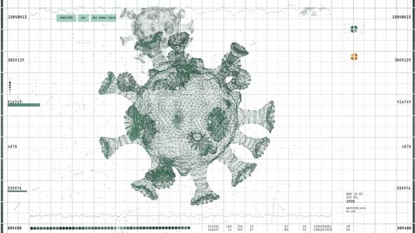 Advanced Medical Microscope Software Researching Biohazardous Covid Molecule alt