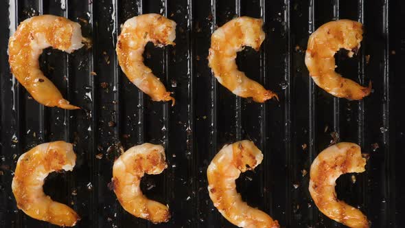 Shrimps Grilled on an Electric Grill