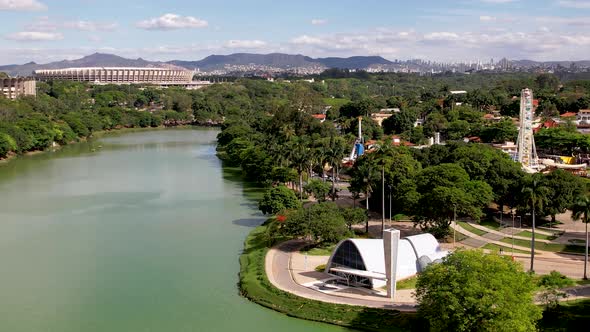 Pampulha lake at downtown Belo Horizonte Minas Gerais Brazil