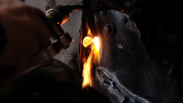 Macro Shot of Welding in Slow Motion