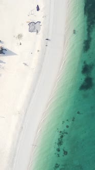 Beach on the Coast of Zanzibar Island Tanzania