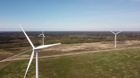 Wind air power generator in fields