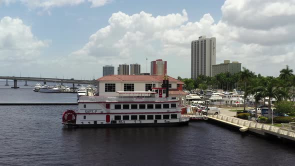 Aerial Video Old Ferry Boat Fort Myers Fl Yacht Basin