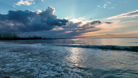 Sun behind the clouds