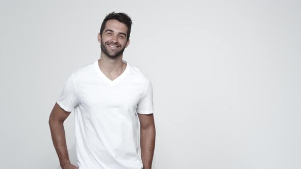 Smiling Guy In White