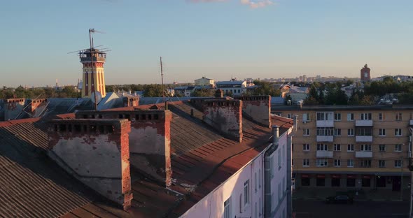 Aerial View of District Buildings in Yaroslavl