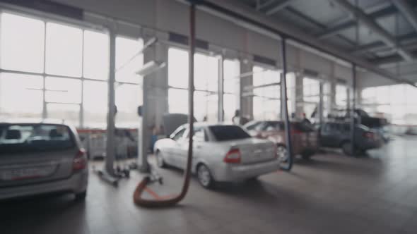 Interior of Automobile Repair Shop