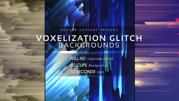 Voxelization Glitch Backgrounds