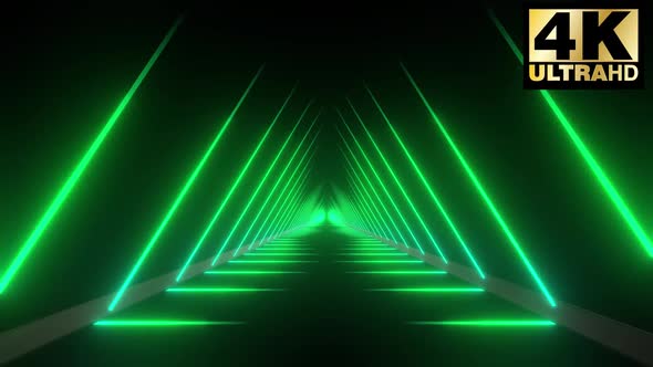 Triangle Neon Stroke Tunnel Pack 4k