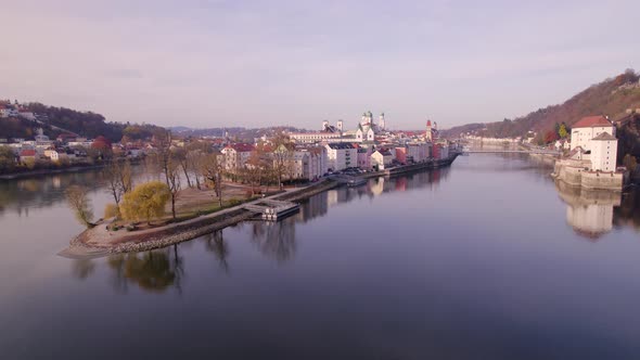 The River City of Passau in the Early Morning