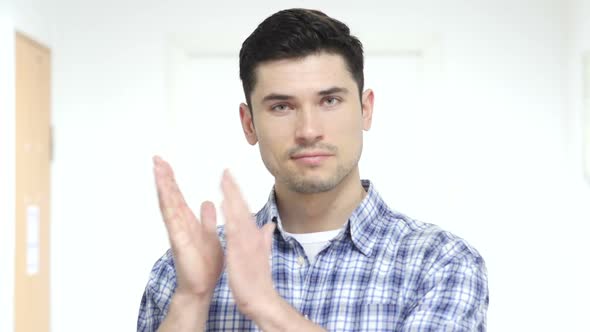 Applauding Clapping Man forSuccessful Team