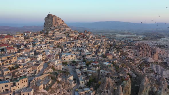 Panoramic View of Town in Cappadocia Turkey