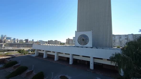 Fpv Drone Footage of Fly Over Vernadsky National Library Of Ukraine