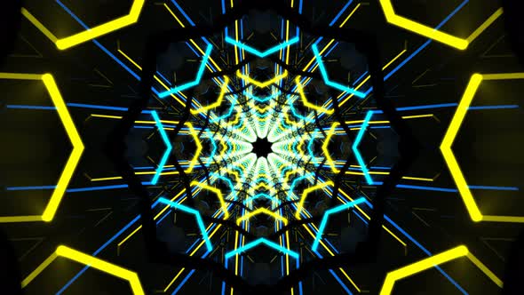 VJ Neon Light Tunnel 4K