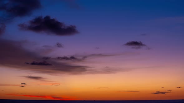 Time lapse of Majestic sunrise landscape Amazing light of nature cloudscape sky