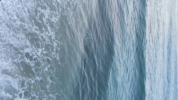 Sea Near the Coast  Closeup Aerial View of the Coastal Seascape