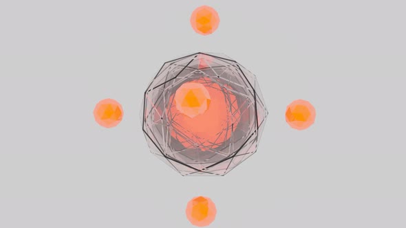 Abstract visualization of a molecule