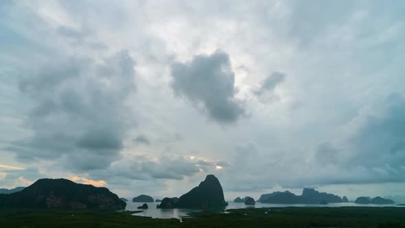 Time Lapse View at Halong Bay North Vietnam