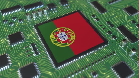 Flag of Portugal on the Operating Chipset