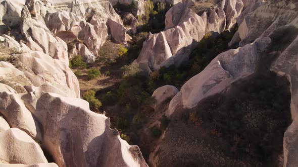 Cappadocia Landscape Aerial View. Turkey. Goreme National Park