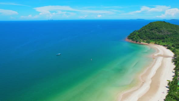 Drones are flying over beautiful beaches and seas