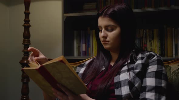 Girl reading a book