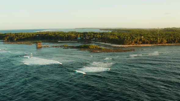 Surf Spot on the Island of Siargao Called Cloud 9