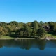Summer Lake Drone Shot with Trees - VideoHive Item for Sale