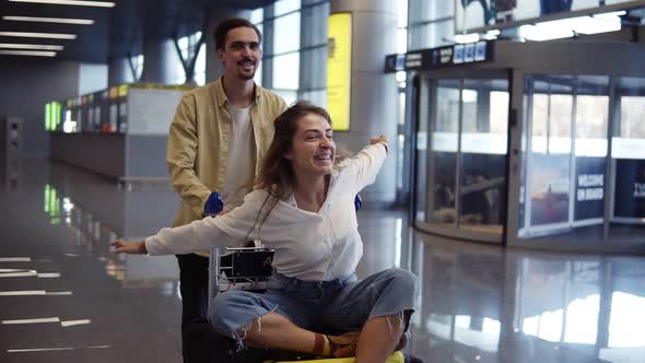 Romantic Couple in Airport