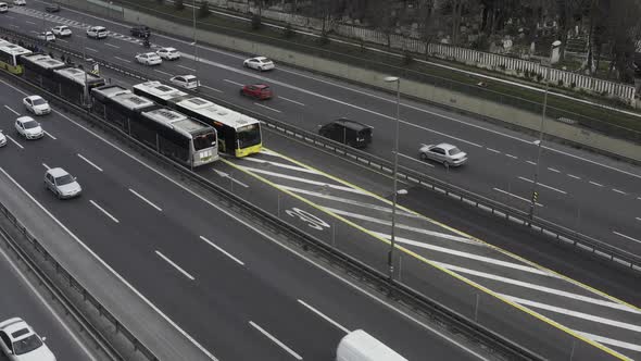 Istanbul Traffic And Public Transport Metrobus