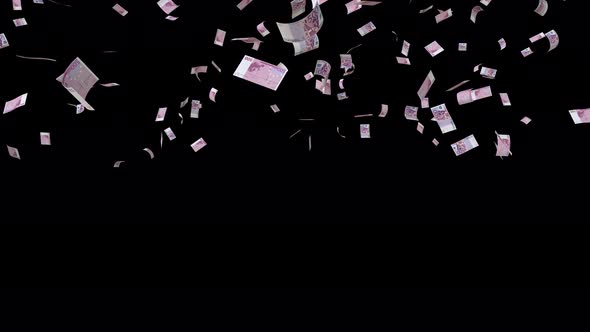 Falling Euro Bills