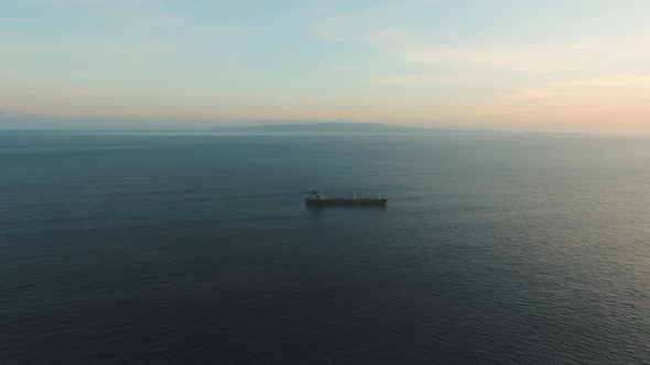 Water Surface Aerial View Sunset