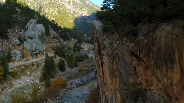 Stone Rocks And Waterfall