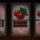 Animation of white confetti over rotating fruit machine, stopping on three of a kind - VideoHive Item for Sale