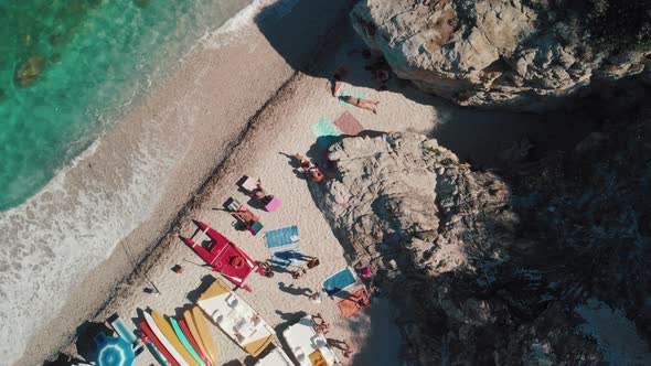 Beautiful Aerial View of Sansone Beach Elba Island