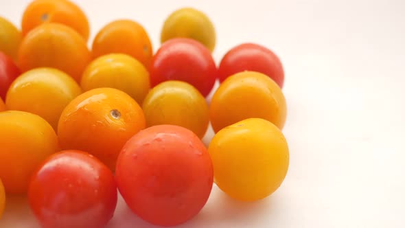 Colorful Cherry Tomato on White Background