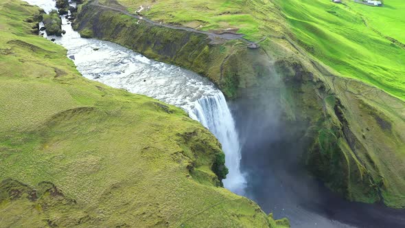  Flying Above Skogafoss, Iceland's Famous Ring Road Waterfall