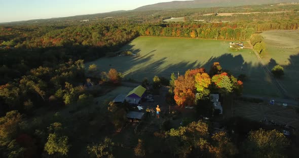 Orbiting aerial views of an eccentric’s collection of giant American roadside attractions and odditi