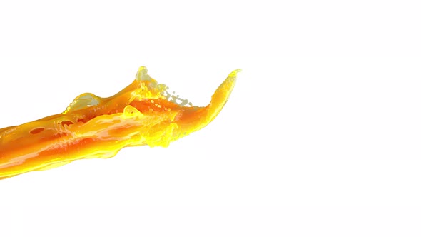 Stream Orange Liquid in Abstract 3d Style Super Slow Motion 1000 FPS