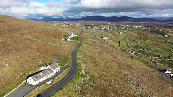 Aerial View of the R 257 in Gweedore  County Donegal Ireland