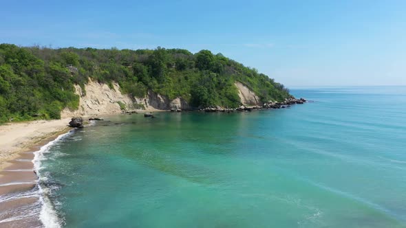 Aerial view to a beautiful beach on Black Sea, Bulgaria