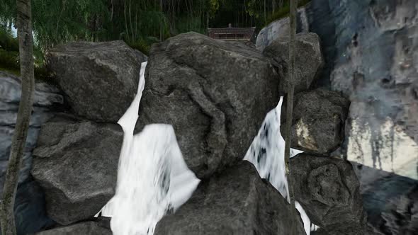 Waterfall in the middle of the forest