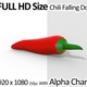 Single Chilli Falling Down Full HD with Alpha Channel - VideoHive Item for Sale