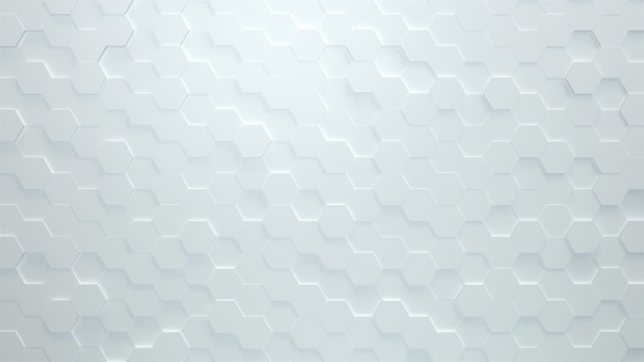 Clean White Hexagons 5 4K