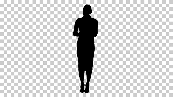 Silhouette business lady, Alpha Channel alt