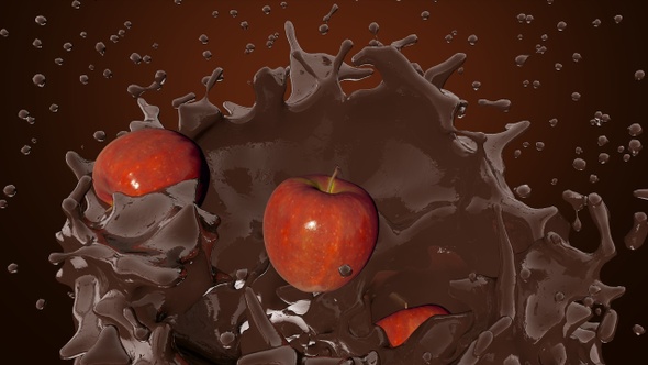 Big Chocolate Splash With Apples